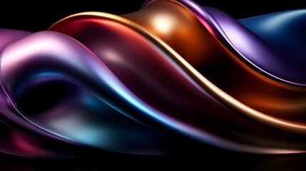 Flowing Gradient Waves of Vibrant Color in Abstract Elegance and Futuristic Design