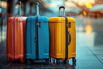 Pre-Flight Vibes: Luggage arranged near aircraft, travel excitement on the rise.