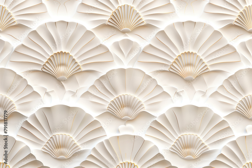 Poster sophisticated abstract 3d pattern. japanese and scandinavian style. art deco. background image. crea