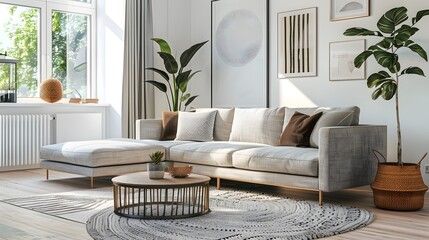 modern living room with sofa