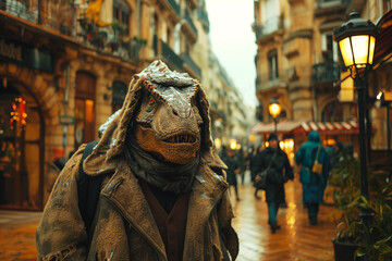 A parallel universe where dinosaurs still roam the Earth alongside modern cities.A fun event in the...