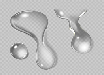 Realistic Transparent Water Drops, Dews or Tears. Isolated 3d Vector Graphic Design Elements, Aqua Bubbles or Droplets - 791821961