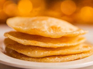 Fried dough tortillas closeup