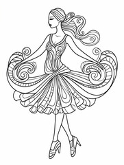 ballerina coloring pages, Ballet Fantasy