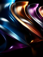 Luminous Waves of Vibrant Energy - Captivating Futuristic Abstract Backdrop Design