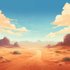 Dramatic desert landscape from sunrise to sunset, with fiery red and orange hues painting the sky and mountains.