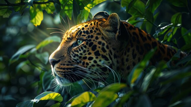 A beautiful leopardess in the jungle