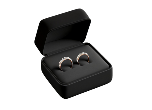 3d diamond ring in ring box