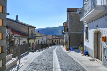 A street in Faeto, a medieval village in the province of Foggia in Italy.