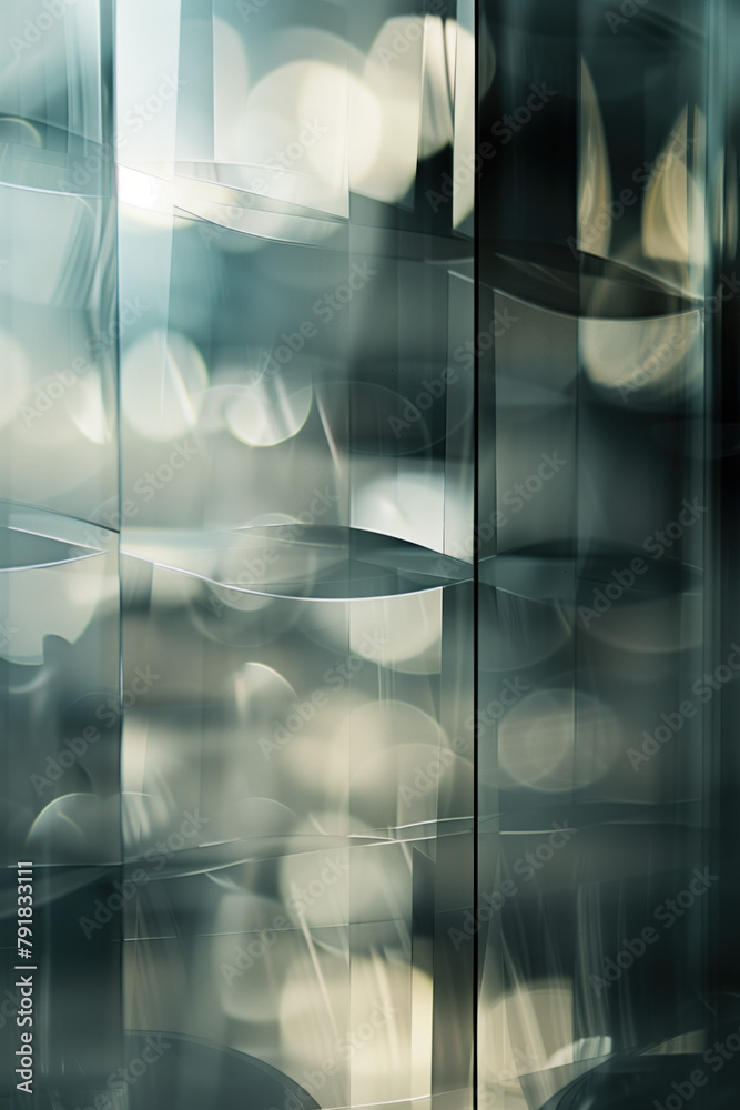 Poster Abstract background with reflections and caustics. Hi-tech. Futuristic background image. Created with Generative AI technology.