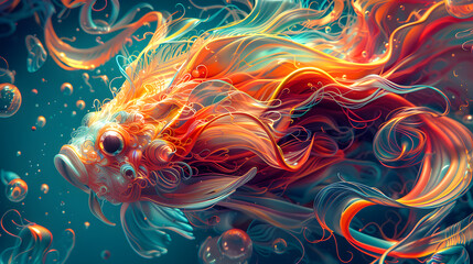 Pisces intense zodiac sign, bright sunny colors