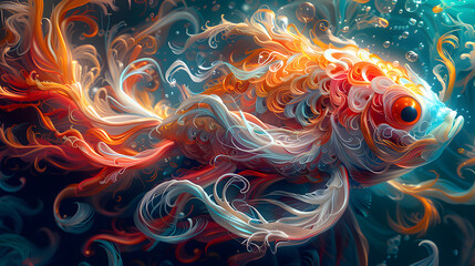 Pisces intense zodiac sign, bright sunny colors