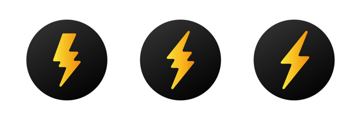 Electric Thunder and Bolt Dynamic Vector Logo - obrazy, fototapety, plakaty