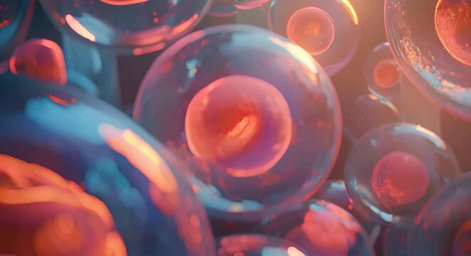 3D illustration of a virus or bacteria cell