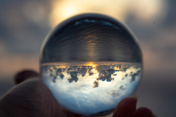 snow globe in the hand