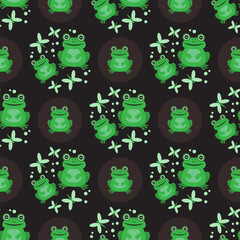 frogs seamless pattern-08