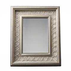 Elegant antique silver photo frame with intricate designs