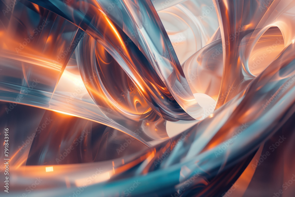 Poster abstract background with reflections and caustics. hi-tech. futuristic background image. created wit