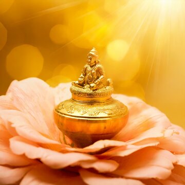 Lord Hanuman in golden gada