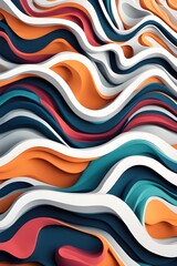 Dynamic abstract backgrounds with 3d geometric waves and patterns
