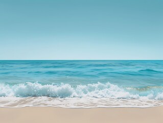 Fototapeta na wymiar blue sky and sea landscape, ocean view