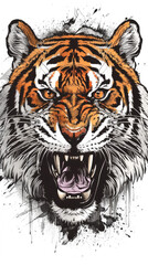Bengal Tiger Design Enhanced for Striking T-Shirt Graphic