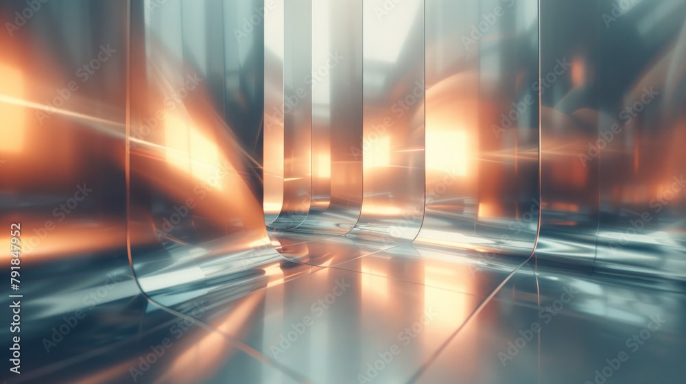 Poster abstract background with reflections and caustics. hi-tech. futuristic background image. created wit