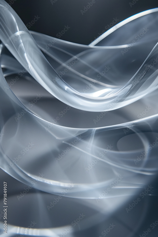 Poster Abstract background with reflections and caustics. Hi-tech. Futuristic background image. Created with Generative AI technology.