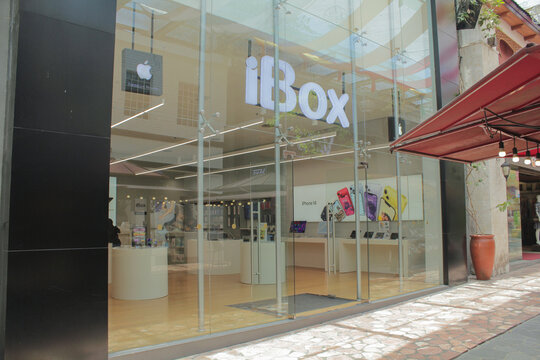 Bandung, Indonesia - October 18 2023 : iBox Store Front with Logo. iBox is the best Apple Premium Reseller in Indonesia which specialize itself in Apple products and many gadget accessories.