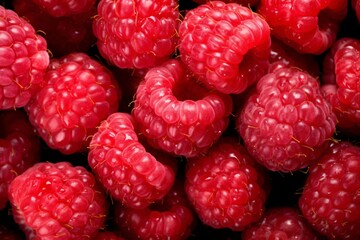 Fresh Raspberry captures the vibrant, natural beauty of the Raspberry, highlighting their small round shapes and glistening droplets of water
