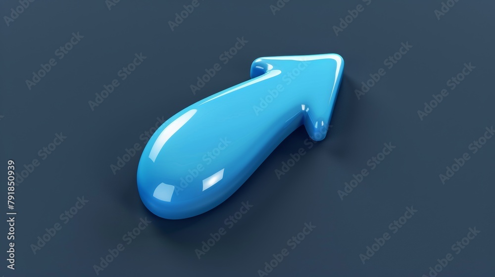 Poster detailed rendering of mouse arrow cursor icon to click modern. isolated set of blue direction point.