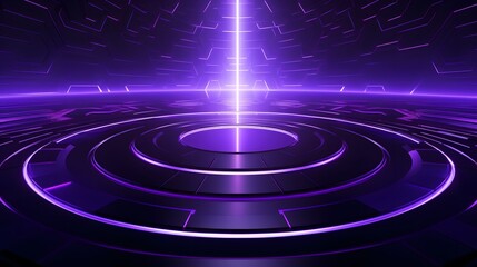 3d rendering of purple and black abstract geometric background. Scene for advertising, technology, showcase, banner, game, sport, cosmetic, business, metaverse. Sci-Fi Illustration. Product display