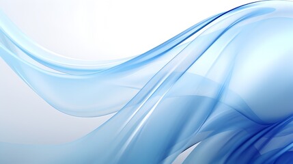 Fototapeta premium Witness the elegant flow of blue abstract lines swooshing and undulating like a smooth wave, composing a captivating background that embodies a sense of fluidity and motion