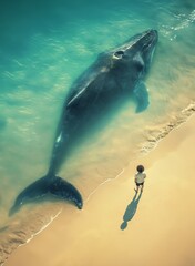 Dolphin swimming gracefully underwater