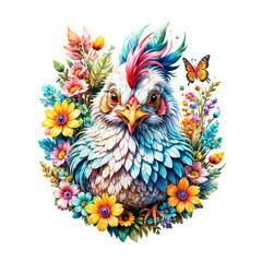 Fototapeta premium Chicken Stickers - Generative AI