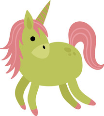 A cute unicorn. A mythological and magical creature
