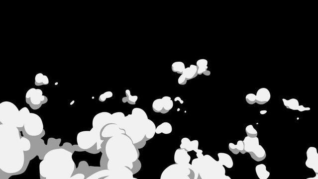 2D FX SMOKE Motion Graphics Elements Pack, hand-drawn animation of cartoon smoke effects. The alpha channel included video in 4K format.