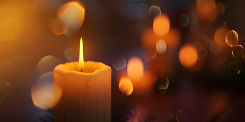 Flickering candlelight soft background, warm and inviting, for home decor or ambiance-enhancing products 