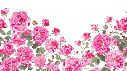 Square romantic floral backdrop decorated with gorgeous