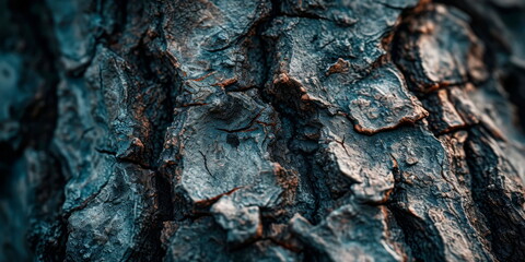 Rough textures and organic shapes of weathered tree bark. Generative AI