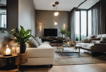Obraz na płótnie Canvas interior furniture's plants home Livingroom Modern