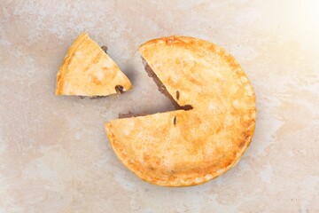 Delicious Easter cake on light table,