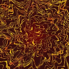 Golden yellow and red abstract expanding design background