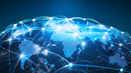 Fototapeta premium Digital Representation of Global Network Connections