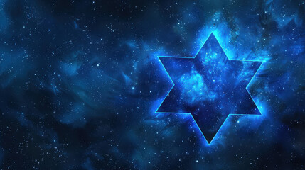 Star of David Constellation Formation, Pesach celebration, Jewish Holiday, Passover sharing and celebrating  - obrazy, fototapety, plakaty
