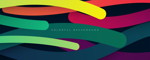 Colorful abstract line layers background gradient shape design vector