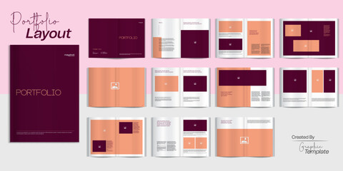 Elegant Style Portfolio Layout Design Interior Brochure Layout Design