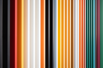 colorful and architecture metal stripes columns for texture and background concept