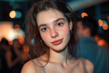 portrait of a woman in a nightclub