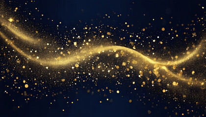 Abstract Dark blue and gold background.